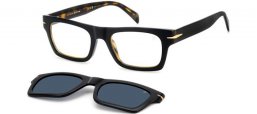 Lunettes de soleil - David Beckham Eyewear - DB 7129/CS - WR7 (C3) BLACK HAVANA // CLEAR + CLIP ON BLUE POLARIZED
