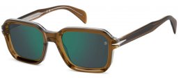 Gafas de Sol - David Beckham Eyewear - DB 7147/S - TXO (MT) OCHRE CRYSTAL // GREEN MIRROR