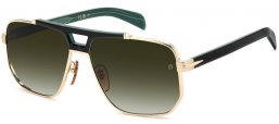 Lunettes de soleil - David Beckham Eyewear - DB 7157/S - PEF (9K) GOLD GREEN // GREEN GRADIENT