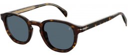 Sunglasses - David Beckham Eyewear - DB 1007/S - 086 (KU) HAVANA // BLUE GREY