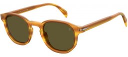 Sunglasses - David Beckham Eyewear - DB 1007/S - B4L (QT) YELLOW HORN // GREEN