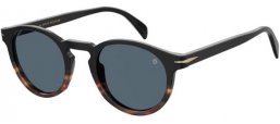 Lunettes de soleil - David Beckham Eyewear - DB 1036/S - 37N (KU) BLACK HORN // BLUE GREY