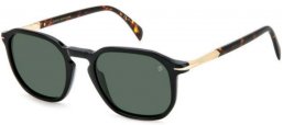 Sunglasses - David Beckham Eyewear - DB 1115/S - WR7 (O7) BLACK HAVANA // GREEN LIGHT GREEN ANTIREFLECTION
