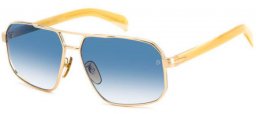 Gafas de Sol - David Beckham Eyewear - DB 7102/S - 06S (08) STRIPED BEIGE GOLD // DARK BLUE GRADIENT