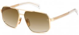 Gafas de Sol - David Beckham Eyewear - DB 7102/S - LOJ (HA) GOLD CRYSTAL // BROWN GRADIENT