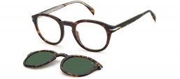 Monturas - David Beckham Eyewear - DB 1080/CS - 086 (UC) HAVANA // + CLIP ON GREEN POLARIZED
