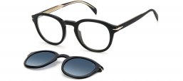 Monturas - David Beckham Eyewear - DB 1080/CS - 2M2 (Z7) BLACK GOLD // + CLIP ON BLUE GRADIENT POLARIZED