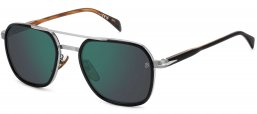 Gafas de Sol - David Beckham Eyewear - DB 1161/S - 05K (MT) BLACK STRIPED // GREEN MIRROR