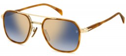 Gafas de Sol - David Beckham Eyewear - DB 1161/S - LVL (1V) BROWN HAVANA GOLD // BLUE GRADIENT GOLD MIRROR