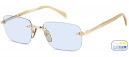 Gafas de Sol - David Beckham Eyewear - DB 1195/S - IDA (QZ) GOLD BEIGE HORN // AZURE PHOTOCHROMIC