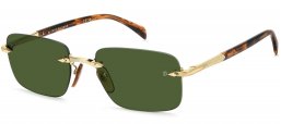 Gafas de Sol - David Beckham Eyewear - DB 1195/S - T5U (QT) GOLD BROWN HORN // GREEN
