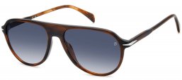 Gafas de Sol - David Beckham Eyewear - DB 1200/S - EX4 (08) STRIPED BROWN // DARK BLUE GRADIENT