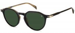 Gafas de Sol - David Beckham Eyewear - DB 1217/S - PPO (O7) STRIPED BLACK BEIGE // GREEN LIGHT GREEN ANTIREFLECTION