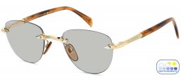 Gafas de Sol - David Beckham Eyewear - DB 1224/S - T5U (8J) GOLD BROWN HORN // GREEN PHOTOCHROMATIC ANTIREFLECTION