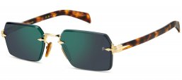 Gafas de Sol - David Beckham Eyewear - DB 7109/S - 06J (MT) GOLD HAVANA // GREEN MIRROR