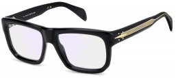Monturas - David Beckham Eyewear - DB 7137 - 807 (2Y) BLACK // LIGHT BLUE MIRROR