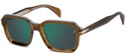 Gafas de Sol - David Beckham Eyewear - DB 7147/S - TXO (MT) OCHRE CRYSTAL // GREEN MIRROR