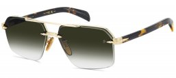 Gafas de Sol - David Beckham Eyewear - DB 7170/S - 0NR (8Z) GOLD HAVANA // GREEN GRADIENT ANTIREFLEX