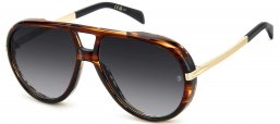Gafas de Sol - David Beckham Eyewear - DB 99/VOYAGER - HQZ (9O) BROWN HORN // DARK GREY GRADIENT