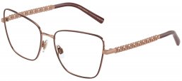 Monturas - Dolce & Gabbana - DG1346 - 1333 MATTE BURGUNDY ON PINK GOLD