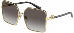 Gafas de Sol - Dolce & Gabbana - DG2279 - 02/8G GOLD // LIGHT GREY GRADIENT BLACK
