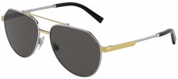 Gafas de Sol - Dolce & Gabbana - DG2288 - 131387 SILVER GOLD // DARK GREY