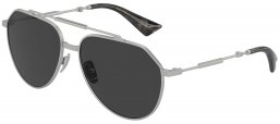 Gafas de Sol - Dolce & Gabbana - DG2302 - 136648  MATTE SILVER // BLACK POLARIZED
