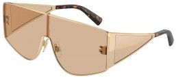 Gafas de Sol - Dolce & Gabbana - DG2305 - 13655A  LIGHT GOLD // LIGHT BROWN FLASH MIRROR