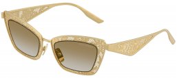 Gafas de Sol - Dolce & Gabbana - DG2311 - 12246E  MATTE GOLD // LIGHT BROWN GRADIENT MIRROR GOLD