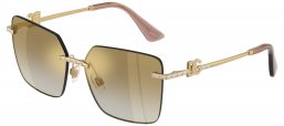 Gafas de Sol - Dolce & Gabbana - DG2332B - 02/6E GOLD // BROWN GRADIENT GOLD MIRROR