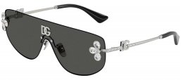 Gafas de Sol - Dolce & Gabbana - DG2333B - 05/87 SILVER // DARK GREY