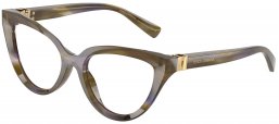 Monturas - Dolce & Gabbana - DG3414 - 3447  STRIPED OLIVE GREEN