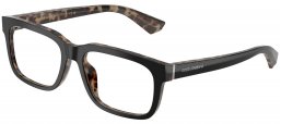 Monturas - Dolce & Gabbana - DG3432 - 3417  BLACK ON HAVANA RED