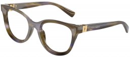 Monturas - Dolce & Gabbana - DG3437 - 3447  STRIPED OLIVE GREEN