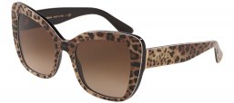 Gafas de Sol - Dolce & Gabbana - DG4348 - 316313 LEOPARD BROWN ON BLACK // BROWN GRADIENT