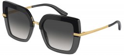 Gafas de Sol - Dolce & Gabbana - DG4373 - 32468G TOP BLACK ON TRANSPARENT BLACK // GREY GRADIENT