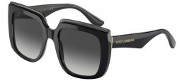 Gafas de Sol - Dolce & Gabbana - DG4414 - 501/8G BLACK ON BLACK TRANSPARENT // GREY GRADIENT