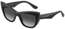 Gafas de Sol - Dolce & Gabbana - DG4417 - 32468G BLACK ON TRANSPARENT GREY // GREY GRADIENT