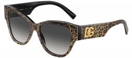 Gafas de Sol - Dolce & Gabbana - DG4449 - 31638G  BROWN LEOPARD ON BLACK // GREY GRADIENT