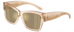 Gafas de Sol - Dolce & Gabbana - DG4493 - 343203  TRANSPARENT CAMEL // CLEAR MIRROR REAL YELLOW GOLD