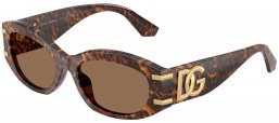 Gafas de Sol - Dolce & Gabbana - DG4502 - 347073  TRANSPARENT LEOPARD // DARK BROWN