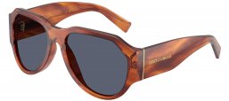 Gafas de Sol - Dolce & Gabbana - DG4504 - 32212V  STRIPED GINGER // DARK BLUE POLARIZED