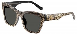 Gafas de Sol - Dolce & Gabbana - DG4512 - 316387  LEOPARD BROWN ON BLACK // DARK GREY