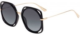 Sunglasses - Dior - DIORDIRECTION - 2M2 (1I) BLACK GOLD // GREY GRADIENT ANTIREFLECTION