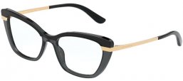 Frames - Dolce & Gabbana - DG3325 - 3246 TOP BLACK ON TRANSPARENT BLACK