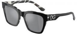 Gafas de Sol - Dolce & Gabbana - DG4384 - 33726G  BLACK ON ZEBRA PRINT // BLACK MIRROR GREY