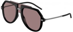 Sunglasses - Dolce & Gabbana - DG6195 - 25257N  MATTE BLACK // BROWN PURPLE
