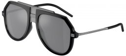 Sunglasses - Dolce & Gabbana - DG6195 - 501/6G BLACK // GREY MIRROR BLACK