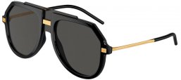 Sunglasses - Dolce & Gabbana - DG6195 - 501/87 BLACK // DARK GREY