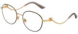 Monturas - Dolce & Gabbana - DG1365 - 1334  BLACK GOLD